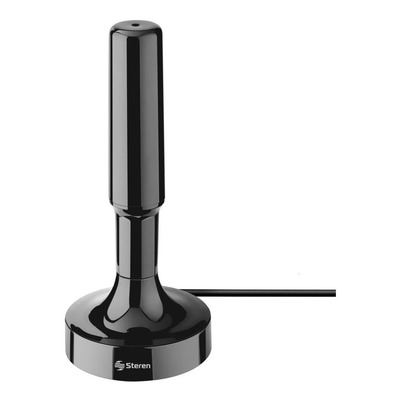 Antena Compacta Uhf Base De Imán Y Booster 20 Db | Ant-9018 Negro