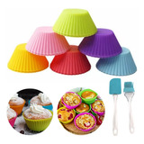 12 Forma Silicone Mini Cupcake Bolo Mufin Assadeira Airfryer