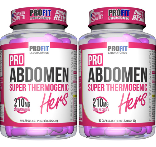 2x Termogênico Pro Abdômen Hers (feminino) 60 Cáps - Profit