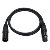 Cable De Audio Cable Xlr Cable Negro Y Micrófono Canon