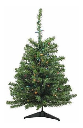 Árbol Navidad Led 150cm, Pino Canadiense, Luces Multicolor