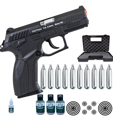 Pistola Pressão Cz300 W129 Co2 Slidemetal Blowback 4,5mm Kit