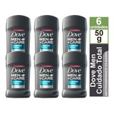 Desodorante Barra Dove Men + Care Cuidado Total Pack De 6