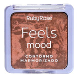 Paleta Contorno Marmorizado Feels Mood Dark Hb7527 Ruby Rose Cor Medium