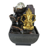 Buda Ganesha Estatua Mesa Fuente De Agua Zen 13cmx13cmx18cm