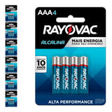 28 Pilhas Alcalinas Aaa 3a Palito Rayovac 7 Cart