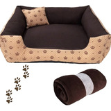 Cama De Cachorro Caminha Pet Pra Cachorro Ou Gato 60x60 Cor Marrom Coroa