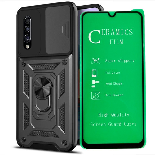 Estuche Antichoque Reforzado + Vidrio Cerámico Para Samsung