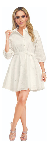 Vestido Casual Mujer Blanco 903-50