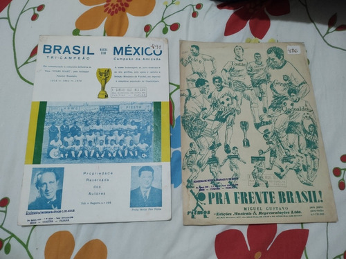 Partituras Marcha Hino Seleção Brasileira 1970 Copa Raridade