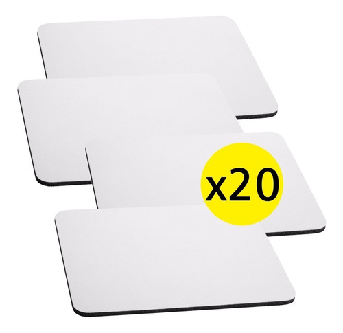 Mouse Pad Apoya Mouse Blanco Para Sublimar Estampar X20 Unid