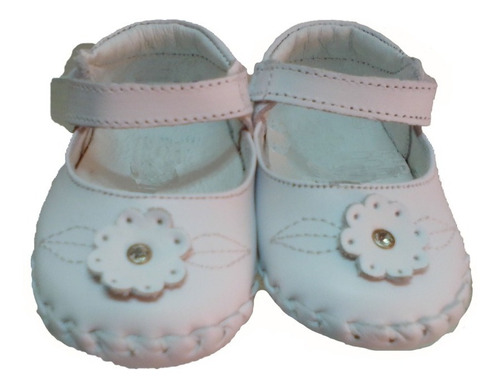 Zapato De Bebe Para Bautizo Niña 100% Piel