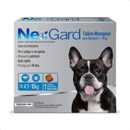 Nexgard  4 A 10 Kg Carrapato Antipulgas Original Nota Fiscal