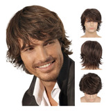 Diminoze Handsome Toupee Para Hombres, Peluca Marrn Esponjos