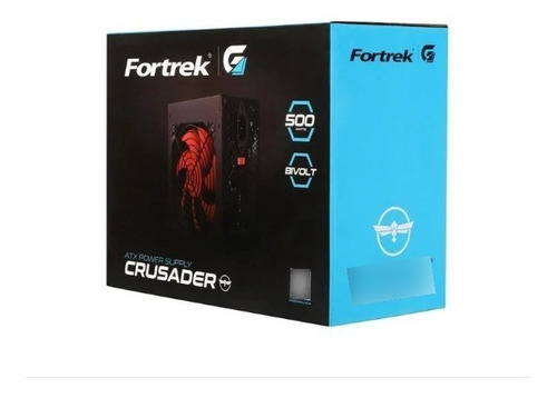 Fonte 500w Fortrek Crusader Bivolt Atx Pc Gamer Cooler 12cm