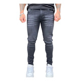 Calça Jeans Masculina Preta Skinny Com Lycra