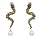 Aretes Largos  En Forma De Serpiente Excelente Calidad