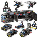 City Police Station Building Kit-swat Police Mobile Command 