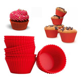 Kit 12 Formas Antiaderentes De Silicone Para Cupcake Muffin