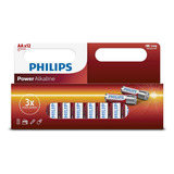 Pack 12 Pilas Alcalina Aa Philips 