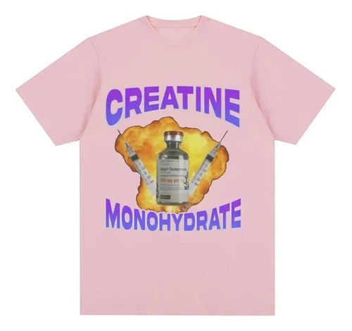 Camiseta Neutra Con Patrón De Creatina Monohidratada