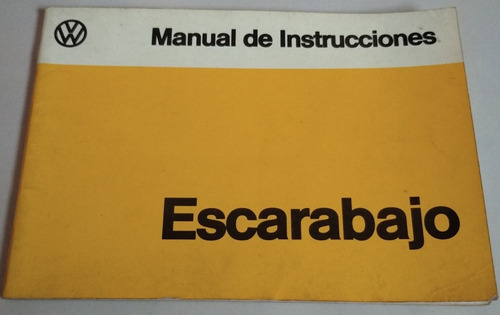 Manual 100% Original De Usuario: Vw Escarabajo 1976 Alemán.