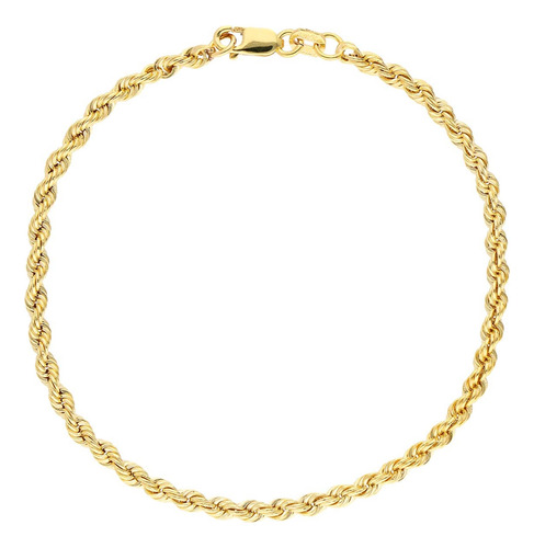 Pulsera Pulso Esclava Oro 10k Kilates Torzal 2.6mm 21cm