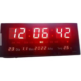 Reloj Mural Led Digital Temperatura Y Alarma 36cm X 15cm