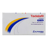 Tadalafil Caja C/4 Tabletas De 20 Mg C/u Aplharma