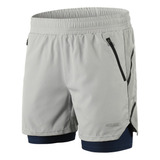 Shorts Deportivos 2 En 1 Transpirables For Hombre