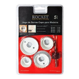 Kit Serra Copo Para Madeira 5 Peças 32 A 54mm 97,0003 Rocast