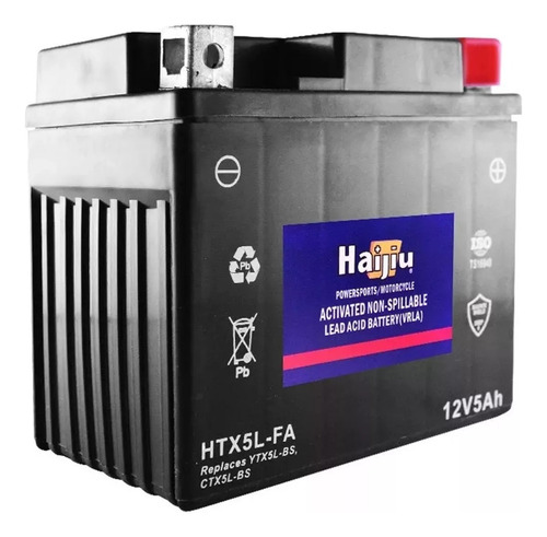  Bateria Haijiu Ytx5l Bs Cg 150 Titan New Htx5l-fa Gel  Cta
