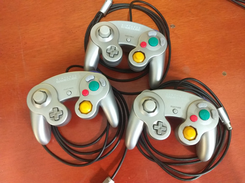 3 Controles Gamecube - Original Nintendo - Platinum - Prata 