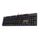 Teclado Mecanico Redragon Vaiheim K608 Switch Blue Color Del Teclado Negro