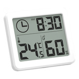 Reloj De Pared Digital Con Temperatura, Tiempo Y Humedad
