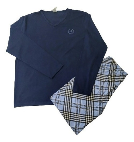 Kit2 Pijamas Masculino Adulto Longo 100% Algodão Inverno