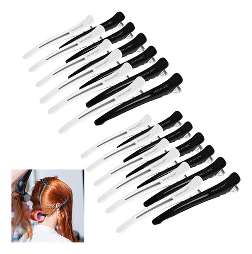 24pzs Pinzas Para Cabello Tipo Pico De Pato Clips De Cabello