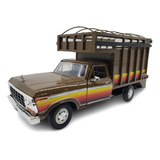 Camioneta De Redilas 1979 Ford F-150 Café Esc 1:24 Motormax