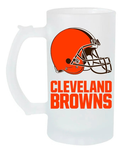 Tarro Cervecero 16oz Cleveland Browns Nfl Super Bowl