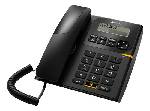Telefono Fijo Alcatel T58 Low Pro Black Registro De Llamadas