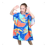 Roupão Poncho Toalha Infantil Piscina Praia Natação Ôkids