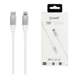 Cabo Carregador Iwill Hard Usb C 2m Homolgado Para iPhone 