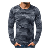 I Fashion Para Hombre, Casual, Delgado, Estampado De Camufla