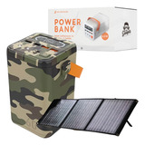 Set Power Bank 60,000 Mah Bateria Portatil + Panel Solar 60w Color Camuflaje