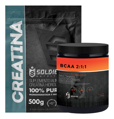 Bcaa 2:1:1 Em Pó 250g + Creatina Monohidratada 500g