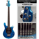 Bajo Eléctrico Freeman Freb885 5 Cuerdas Color Azul