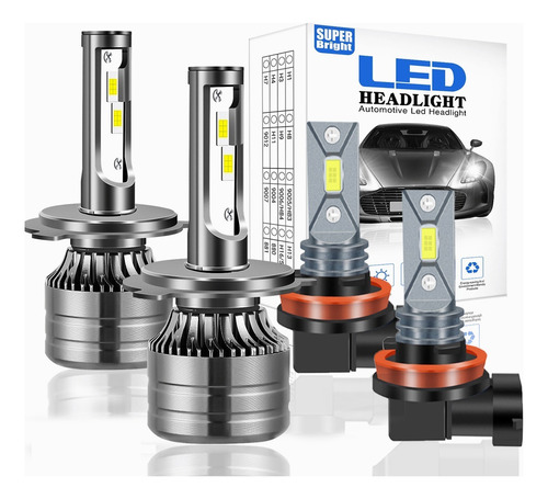 Bombilla De Enfoque Led H7 De 16000 Lm Para Renault