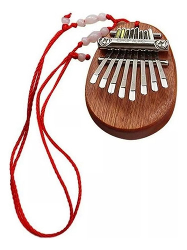 Mini Kalimba Madera De 8 Teclas + Afinador Martillo