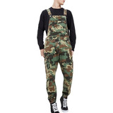 Overol De Camuflaje Hombre Cargo Moda Simple Multibolsillos