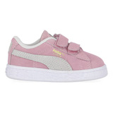 Zapatillas Puma Suede Classic Xxi V Para Niños En Rosa Y Bla